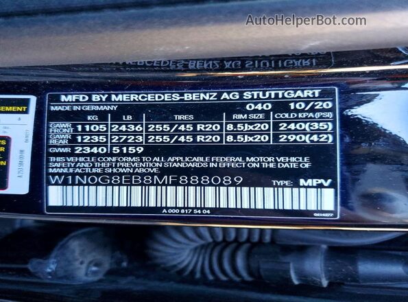 W1N0G8EB8MF888089 2021 MERCEDES-BENZ GLC-CLASS Black სალონის 360-გრადუსიანი ხედი