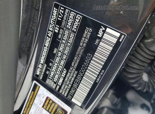 W1N0J8EB8NG026603 2022 MERCEDES-BENZ GLC-CLASS Black 