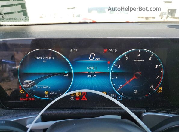 W1N4M4HB0PW281168 2023 MERCEDES-BENZ GLB-CLASS White Widok zestawu wskaźników