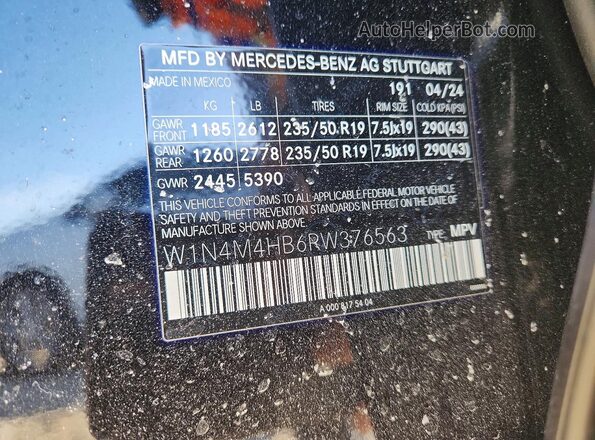 W1N4M4HB6RW376563 2024 MERCEDES-BENZ GLB-CLASS Black Widok komory silnika