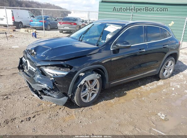 W1N4N4HB0NJ349475 2022 MERCEDES-BENZ GLA 250 Black წინა მარცხენა ხედი სამი მეოთხედიდან