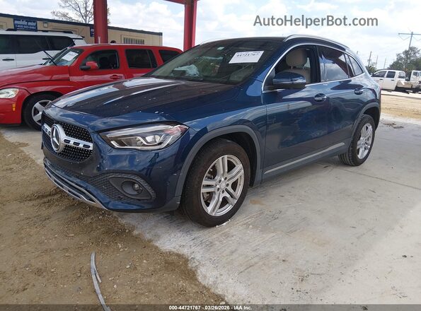 W1N4N4HB4NJ340889 2022 MERCEDES-BENZ GLA 250 Blue წინა მარცხენა ხედი სამი მეოთხედიდან