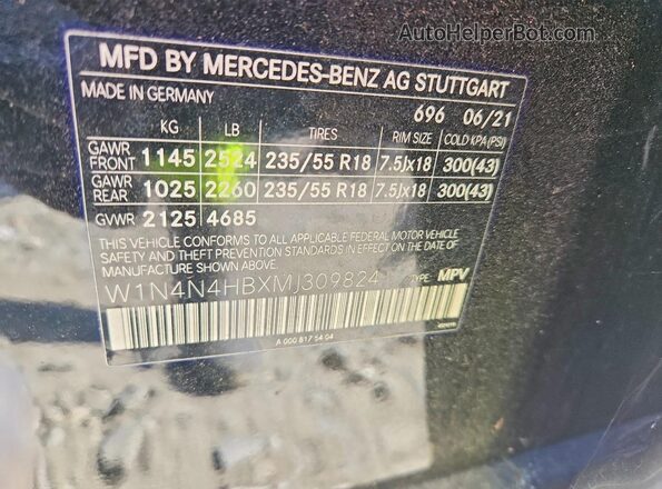 W1N4N4HBXMJ309824 2021 MERCEDES-BENZ GLA Black 