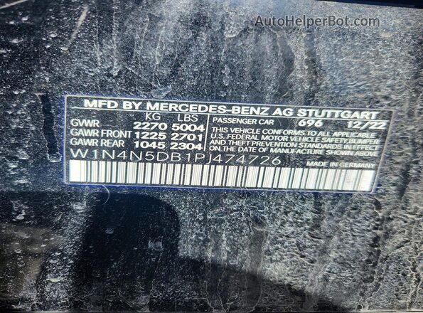 W1N4N5DB1PJ474726 2023 MERCEDES-BENZ GLA Black სალონის 360-გრადუსიანი ხედი