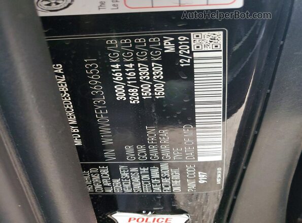 W1WV0FEY3L3696531 2020 MERCEDES-BENZ METRIS Black Սալոնի 360 աստիճան տեսք