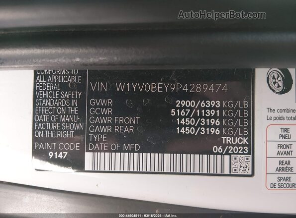 W1YV0BEY9P4289474 2023 MERCEDES-BENZ METRIS Белый Вид подкапотного пространства