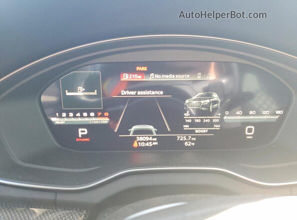 WA124AFY3P2070651 2023 AUDI SQ5 White Instrument cluster view