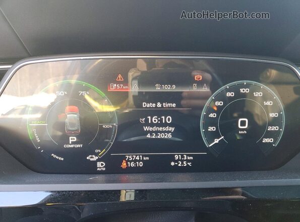 WA13AAGE0LB033245 2020 AUDI E-TRON Угольный Вид щитка приборов