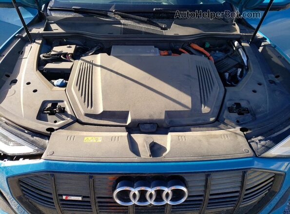 WA13AAGE4MB029720 2021 AUDI E-TRON Blue Вид підкапотного простору