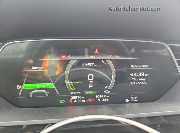 WA13ABGE9PB024202 2023 AUDI E-TRON Black ხელსაწყოთა პანელის ხედი