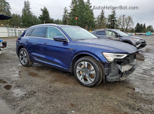 WA1AAAGE0MB008158 2021 AUDI E-TRON Синий Передняя правая четверть