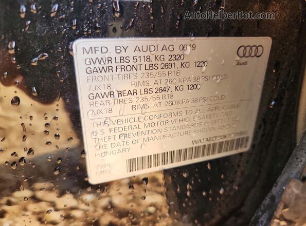 WA1AECF39K1075585 2019 AUDI Q3 Black 