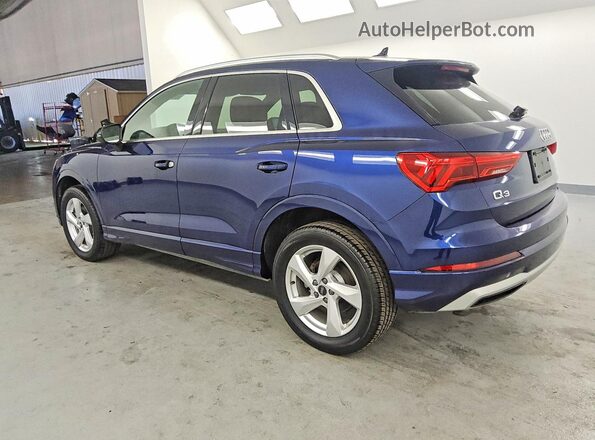 WA1AUCF37M1083559 2021 AUDI Q3 Blue Задня ліва чверть