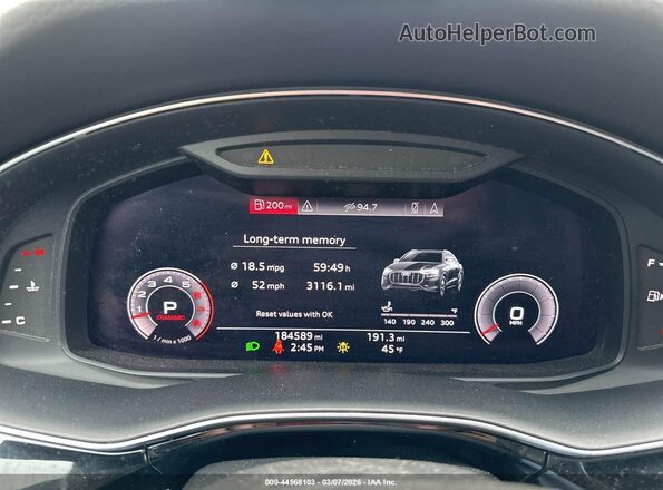 WA1AVAF1XKD009869 2019 AUDI Q8 Black Вид задніх сидінь
