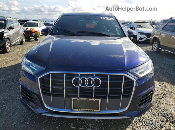 WA1AXAF7XMD031839 2021 AUDI Q7 Blue Դիմացի տեսք