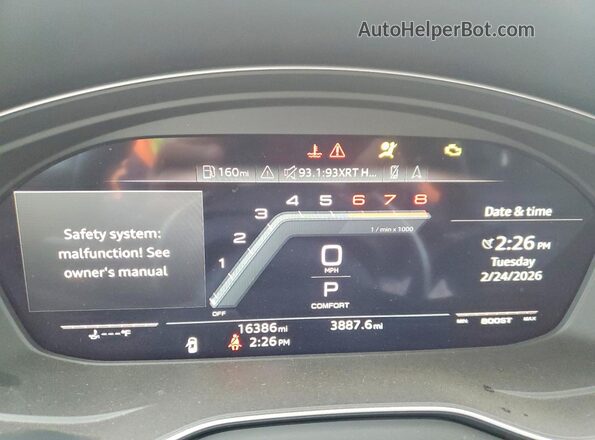 WA1B4AFY0P2146312 2023 AUDI SQ5 Black Vista del cuadro de instrumentos