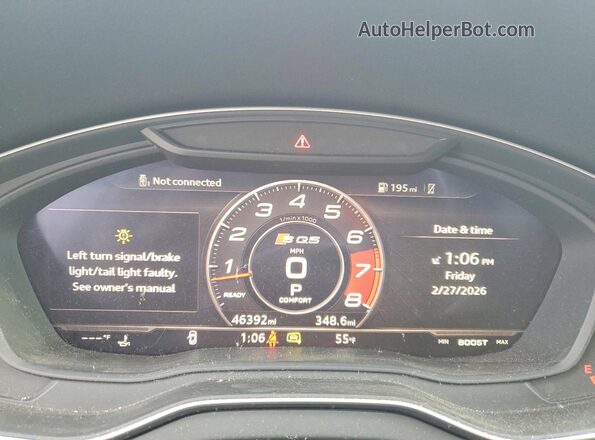 WA1B4AFY2L2014243 2020 AUDI SQ5 Gray Vista del cuadro de instrumentos