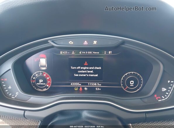 WA1B4AFYXK2001769 2019 AUDI SQ5 White Widok tylnych siedzeń