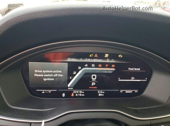 WA1B4AFYXR2007226 2024 AUDI SQ5 White Вид щитка приладів