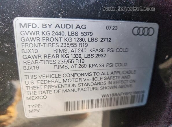 WA1BBAFY6P2196038 2023 AUDI Q5 Gray 