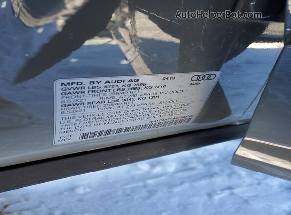WA1C4AFY6K2099283 2019 AUDI SQ5 Серый Панорамный вид салона 360°