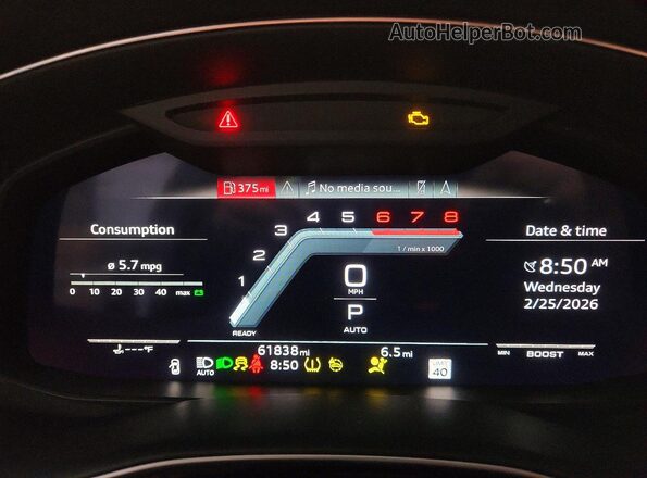 WA1CWBF19ND026257 2022 AUDI SQ8 Black Instrument cluster view