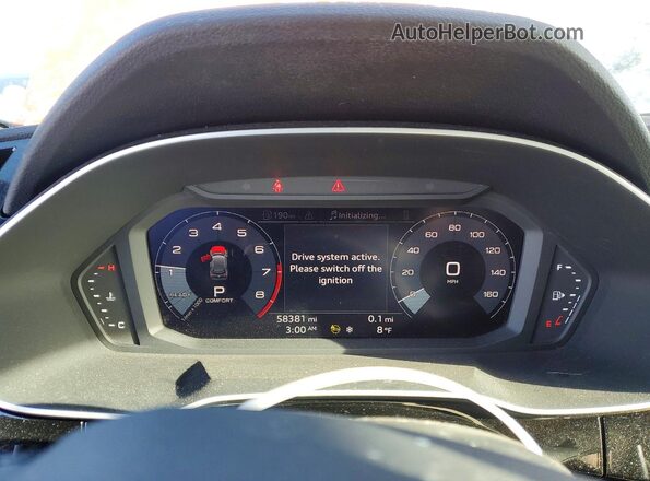 WA1DECF30M1020653 2021 AUDI Q3 Orange Instrument cluster view