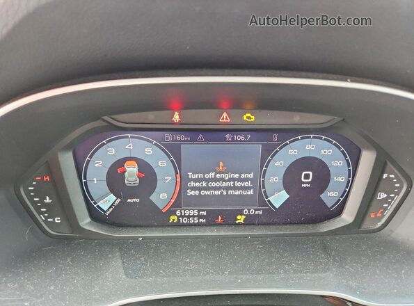 WA1DECF32M1039575 2021 AUDI Q3 Black Вид щитка приладів
