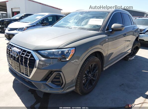 WA1DECF33N1072358 2022 AUDI Q3 Gray Առջևի ձախ երեք քառորդ տեսարան