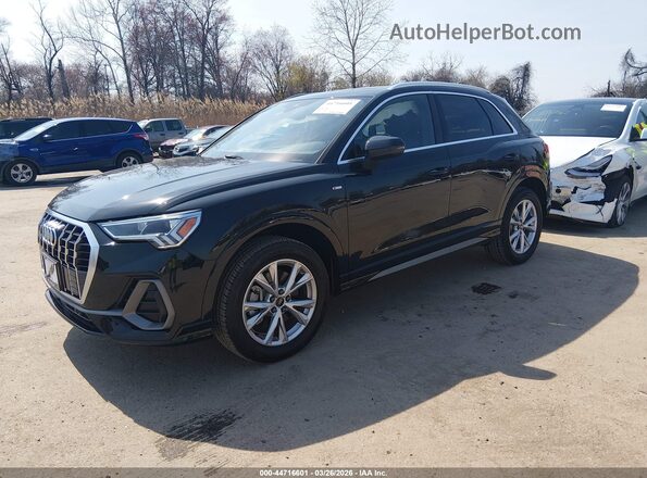 WA1DECF35P1142025 2023 AUDI Q3 Black Առջևի ձախ երեք քառորդ տեսարան