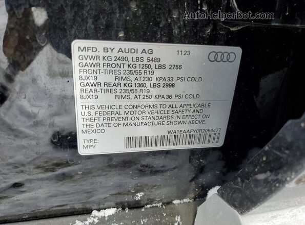 WA1EAAFY0R2050477 2024 AUDI Q5 Black 