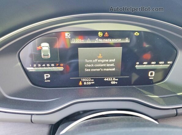 WA1EAAFY6R2080342 2024 AUDI Q5 White Instrument cluster view