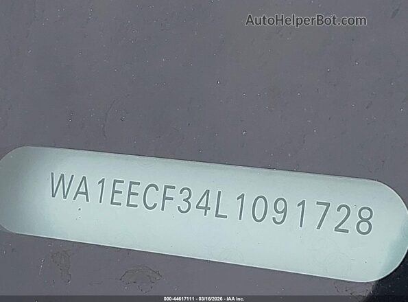 WA1EECF34L1091728 2020 AUDI Q3 Черный 