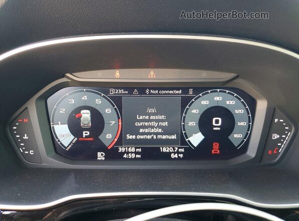 WA1EECF34N1148948 2022 AUDI Q3 Оранжевый Вид щитка приборов