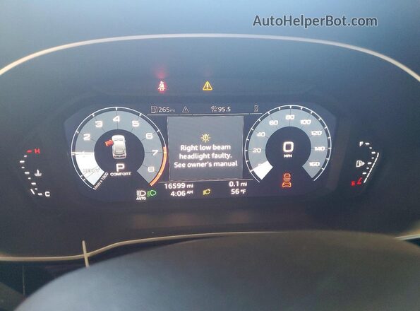 WA1EECF36M1025621 2021 AUDI Q3 White Instrument cluster view