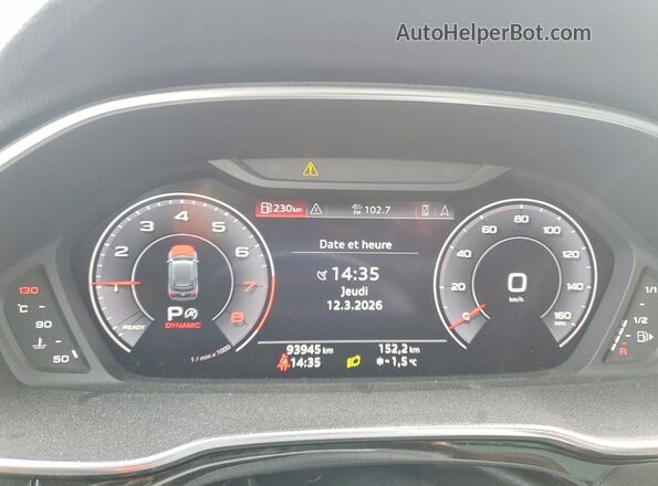 WA1EECF37M1016720 2021 AUDI Q3 Gray Instrument cluster view