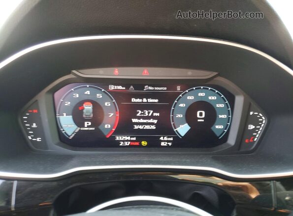 WA1EECF38N1056788 2022 AUDI Q3 Blue ხელსაწყოთა პანელის ხედი