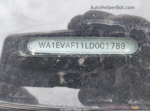 WA1EVAF11LD001789 2020 AUDI Q8 Black 