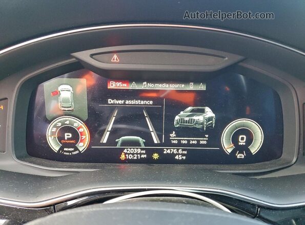 WA1EVAF19MD038025 2021 AUDI Q8 Silver Instrument cluster view