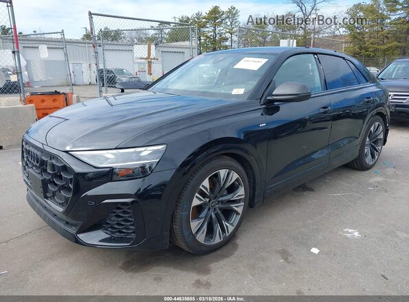 WA1EVBF15SD037442 2025 AUDI Q8 Black Առջևի ձախ երեք քառորդ տեսարան