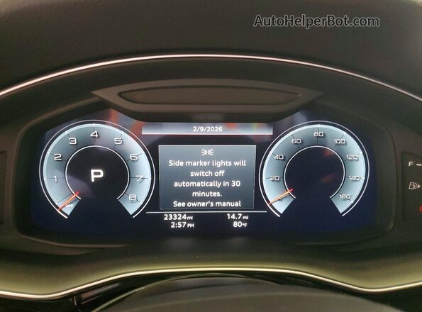WA1EVBF1XND033679 2022 AUDI Q8 Blue ხელსაწყოთა პანელის ხედი
