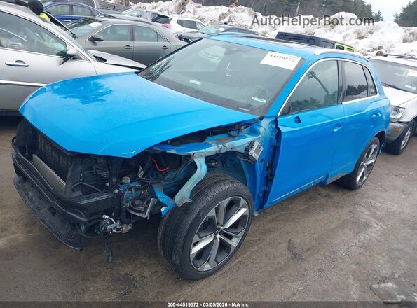 WA1FECF36L1023581 2020 AUDI Q3 Blue Առջևի ձախ երեք քառորդ տեսարան