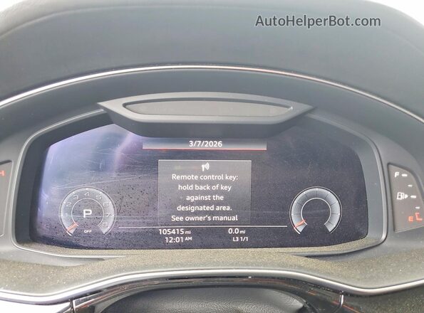 WA1FVAF1XLD026906 2020 AUDI Q8 Белый Вид щитка приборов