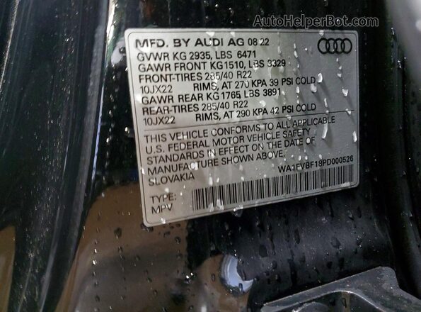 WA1FVBF18PD000526 2023 AUDI Q8 Black 