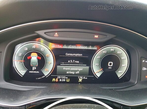 WA1LXAF74MD040268 2021 AUDI Q7 Белый Вид щитка приборов
