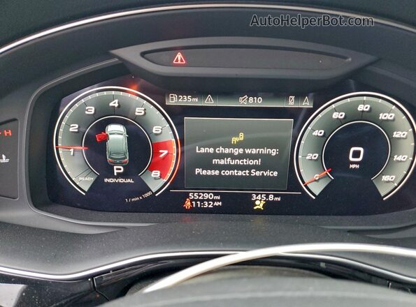 WA1LXAF7XMD026620 2021 AUDI Q7 Black Widok zestawu wskaźników