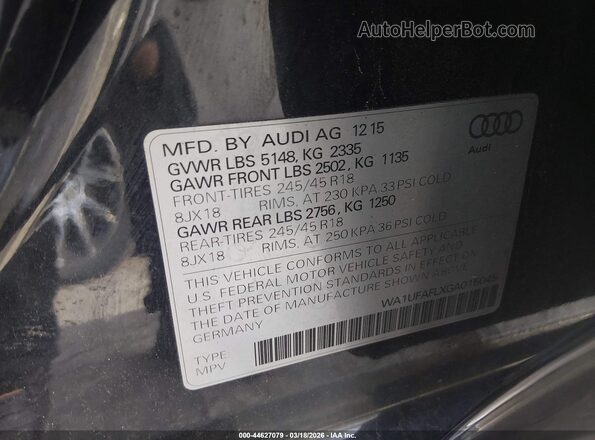 WA1UFAFLXGA015045 2016 AUDI ALLROAD Dark Blue 