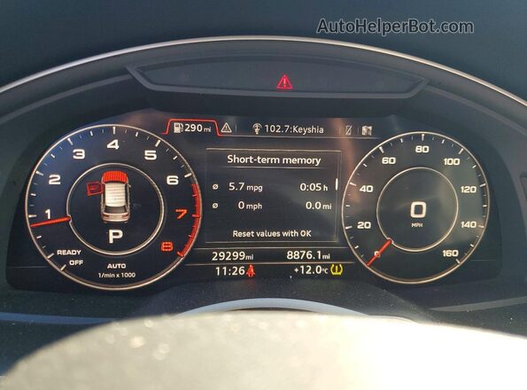 WA1VAAF71KD027260 2019 AUDI Q7 Black Vista del cuadro de instrumentos