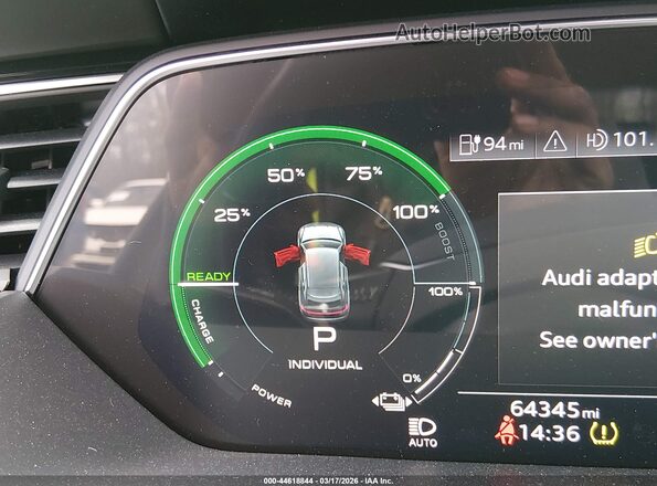 WA1VAAGE1MB004590 2021 AUDI E-TRON Gray 