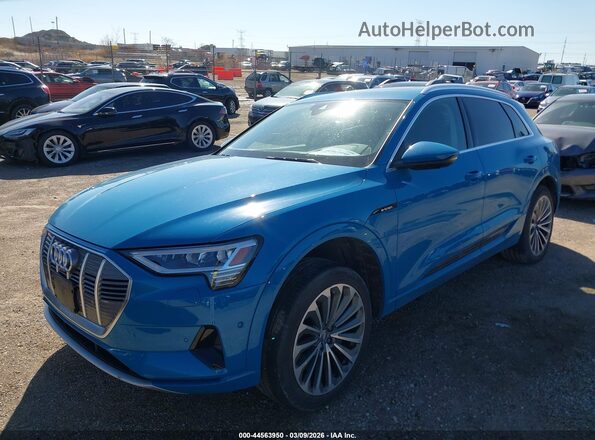 WA1VAAGE7KB008494 2019 AUDI E-TRON Blue Передня ліва чверть